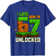 I Was 6 Now I'm 7 Unlocked Pixel Game Gift Boys and Kids T-Shirt - T-Shirt | Royal