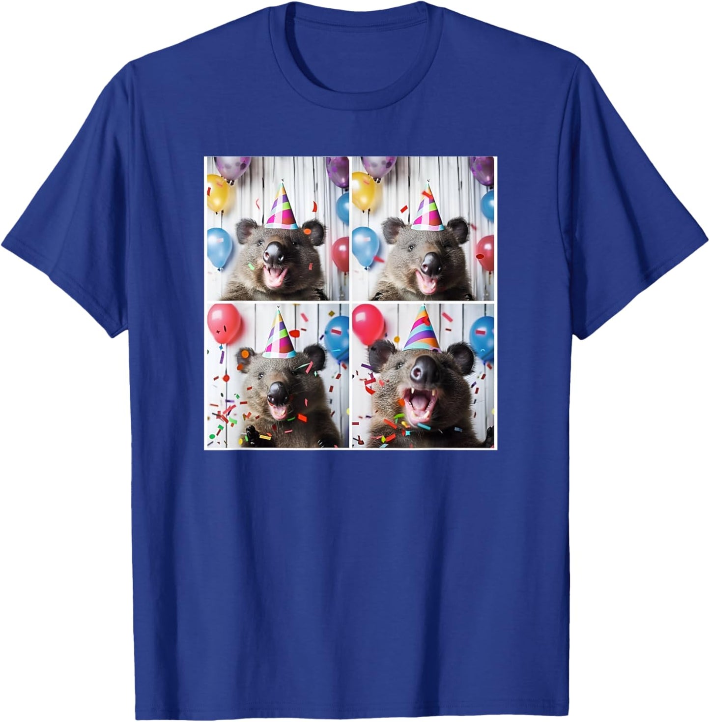 Wombat Lover Australian Animal Party Hat Wombat Birthday T-Shirt - T-Shirt | Royal