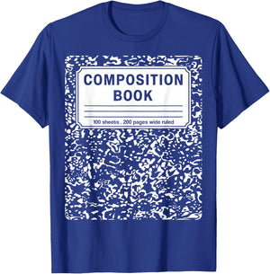 Composition Book Notebook Teachers Matching group Halloween T-Shirt - T-Shirt | Royal