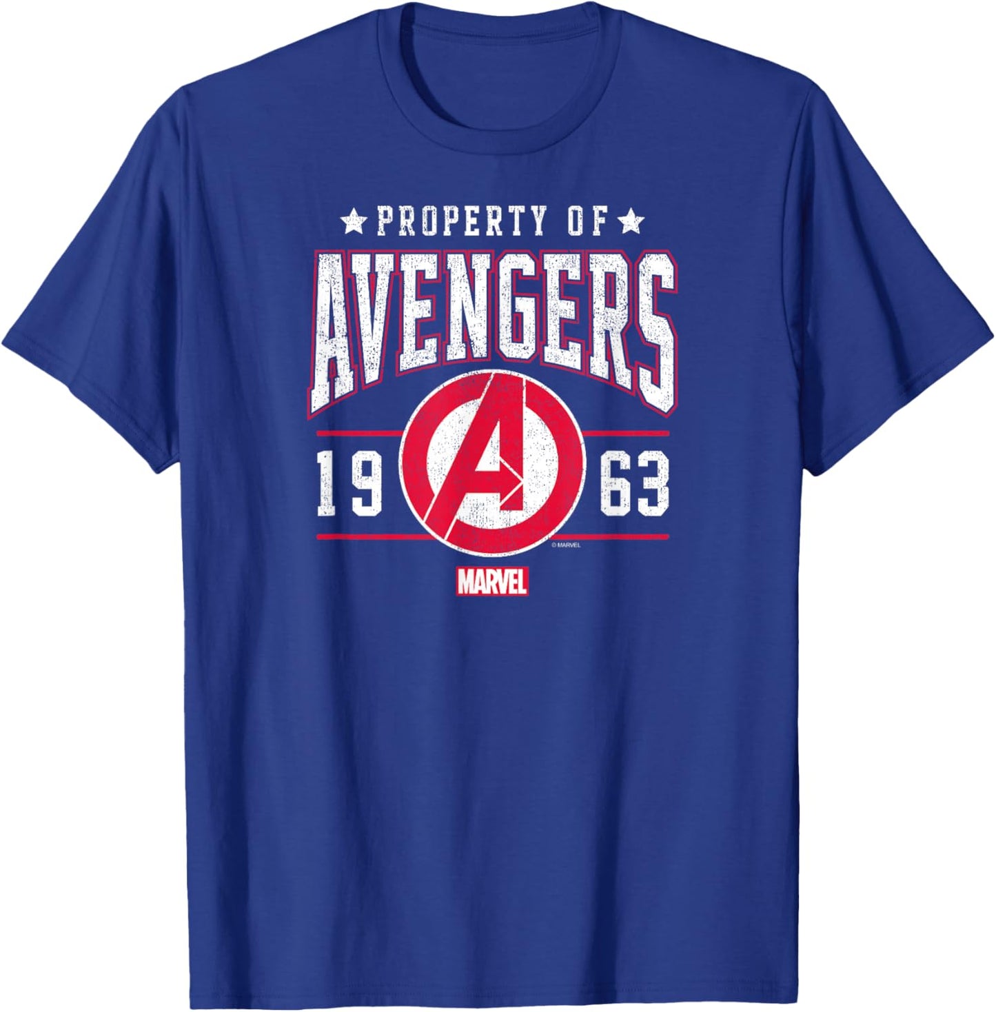Marvel - Property of The Avengers Collegiate T-Shirt - T-Shirt | Royal