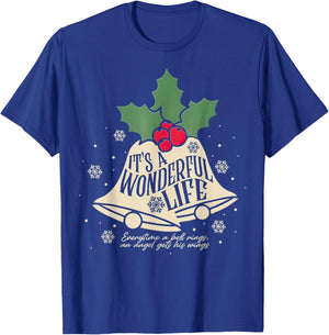 It's a Wonderful Life Everytime A Bell Rings Christmas Movie T-Shirt - T-Shirt | Royal