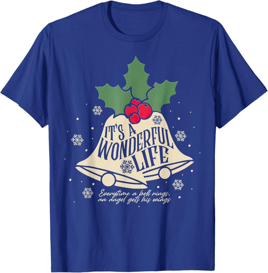It's a Wonderful Life Everytime A Bell Rings Christmas Movie T-Shirt - T-Shirt | Royal