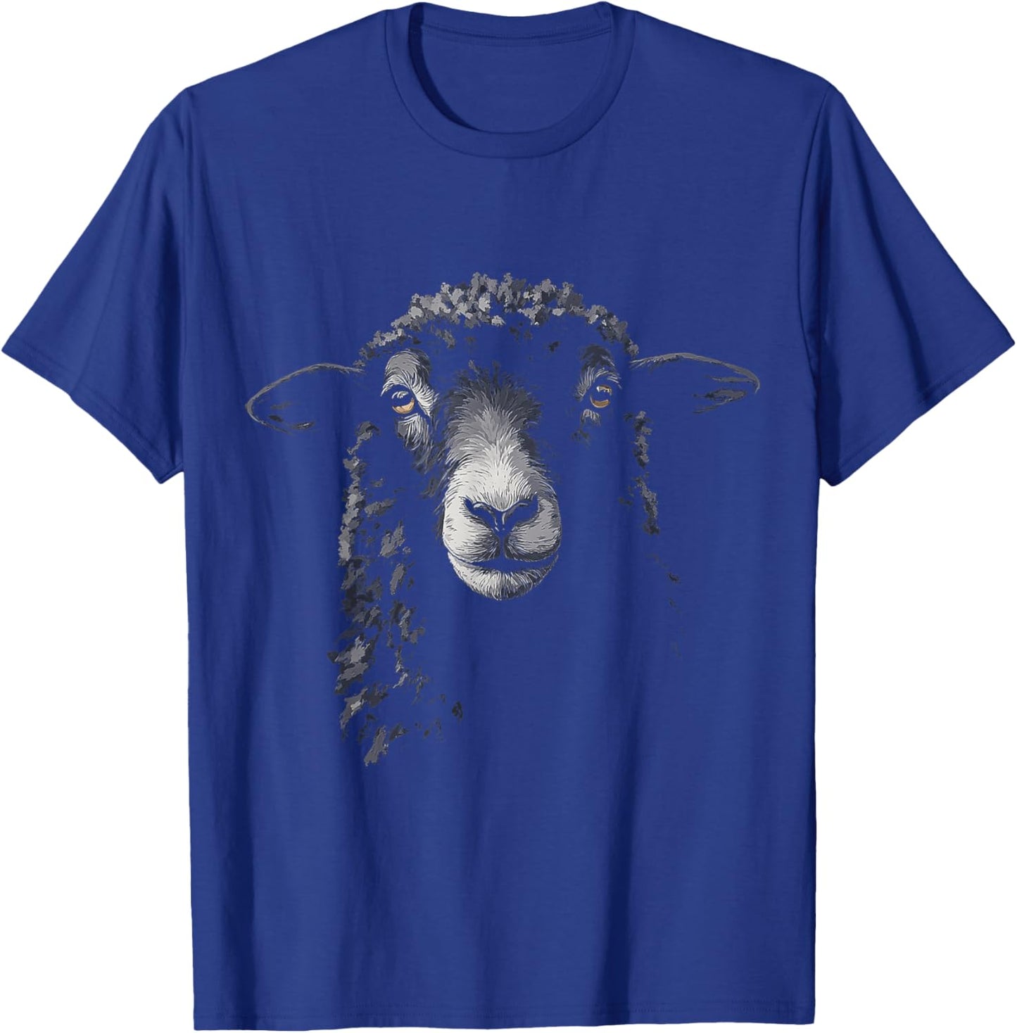 Schaf Gesicht Zeichnung Kunst Tierliebhaber Portrait Motiv Schaf T-Shirt - T-Shirt | Royal