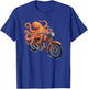 Octopus Riding vinage Biker Motorcycle T-Shirt - T-Shirt | Royal