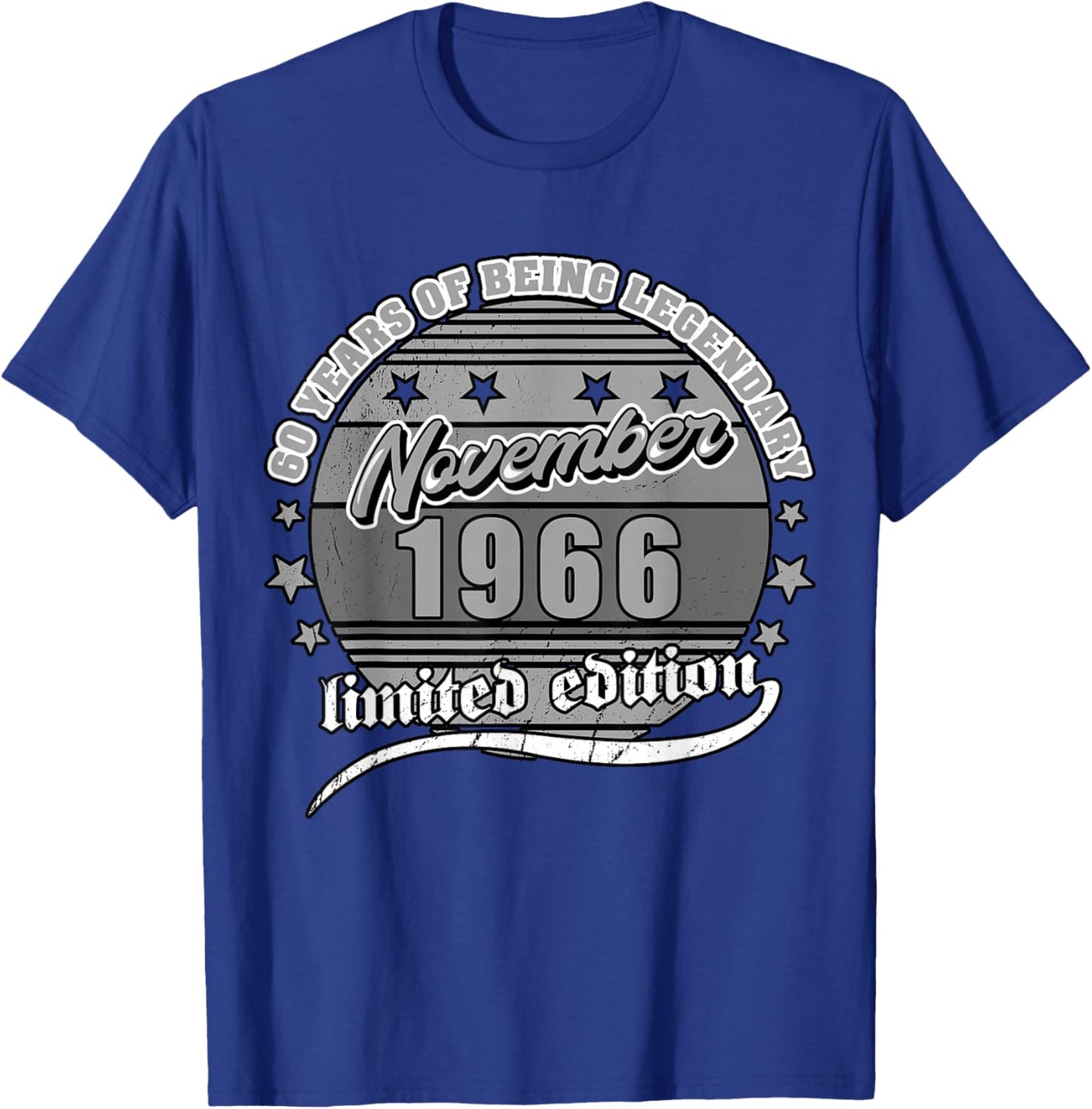 60. Geburtstag November 1966 Jahrgang 60 Jahre Legendary T-Shirt - T-Shirt | Royal
