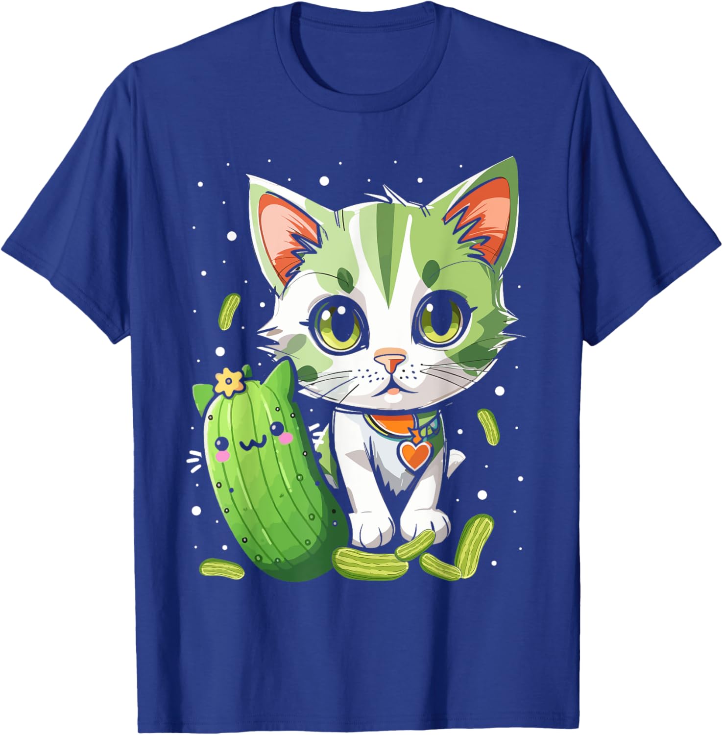 Funny Kittens vs Gherkin Pickle Cat Mom Lady T-Shirt - T-Shirt | Royal