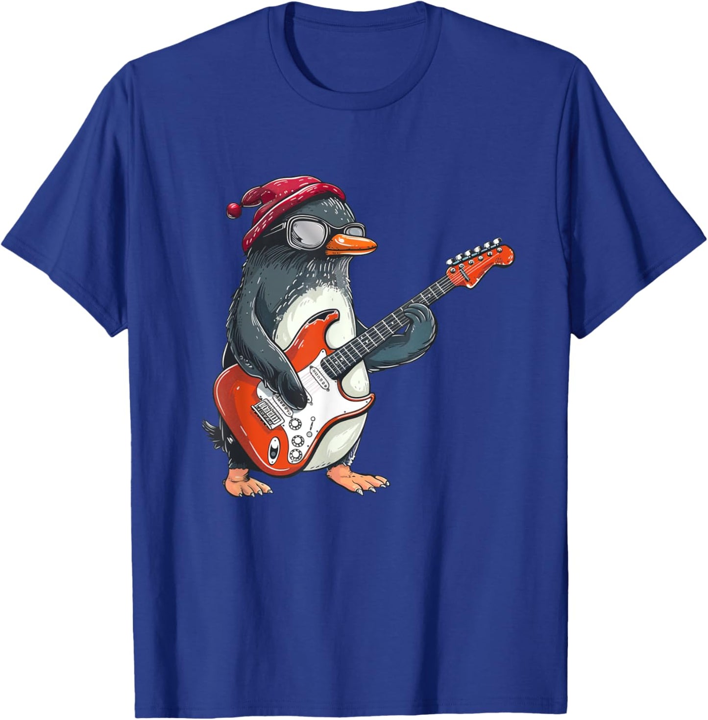 Awesome Guitar Penguin Costume for Boys and Girls T-Shirt - T-Shirt | Royal