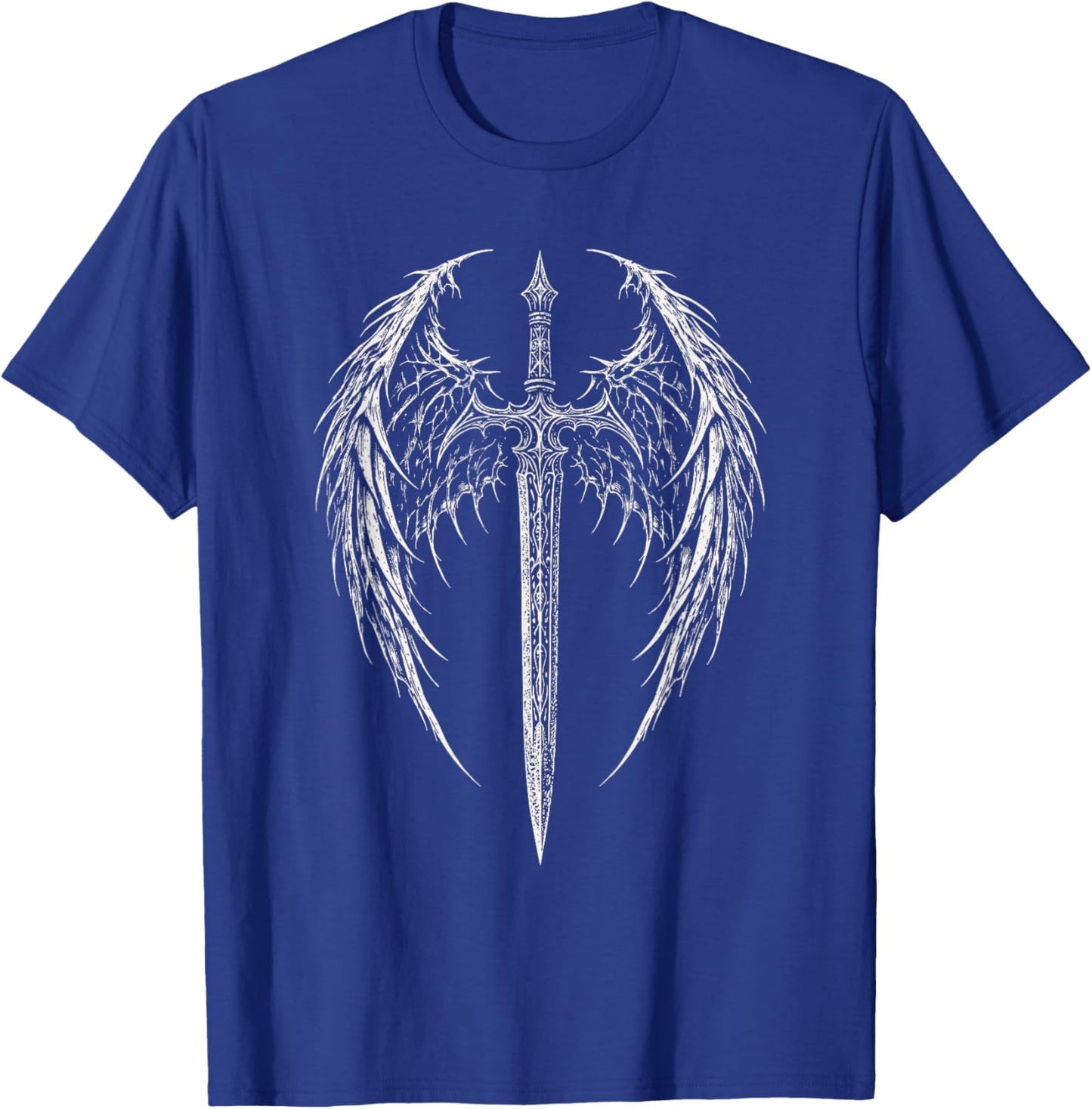 Sword Wings Angel Alternative Y2K Goth Grunge Alt Aesthetic T-Shirt - T-Shirt | Royal