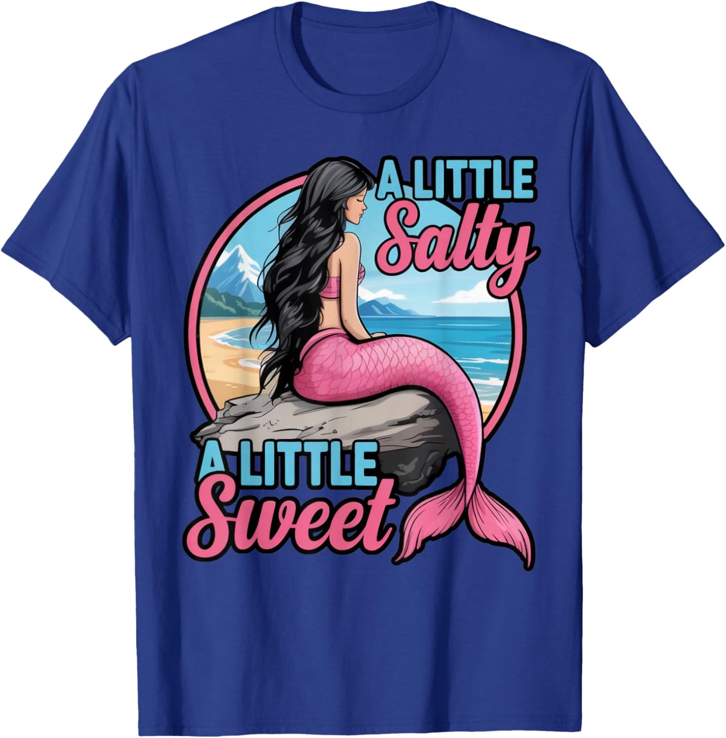 Little Salty Little Sweet Funny Salt Squad Mermaid Salty T-Shirt - T-Shirt | Royal