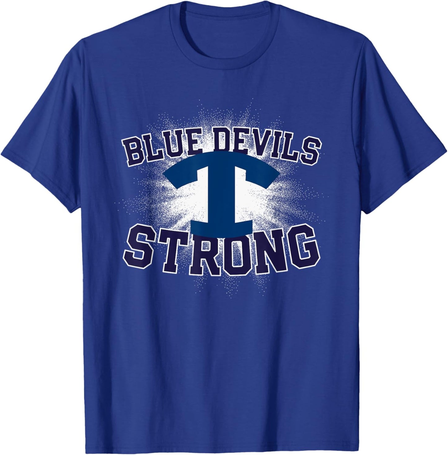 Tift County Blue Devils Logo Strong Flag HS T-Shirt - T-Shirt | Royal