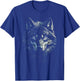 Timber Wolf Face Portrait Distressed Graphic Art Lover Gifts T-Shirt - T-Shirt | Royal