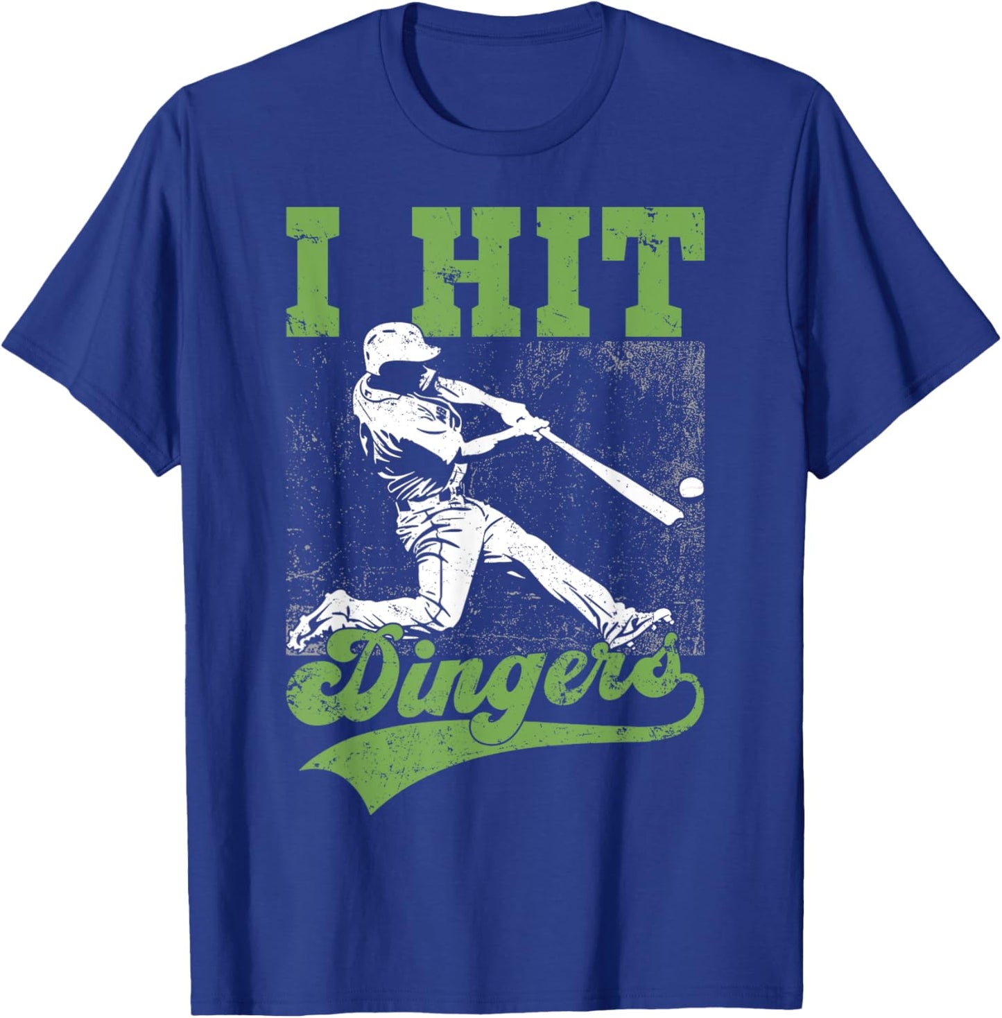 I Hit Dingers Gifts For A Baseball Fan Shirt Funny Gift T-Shirt - T-Shirt | Royal