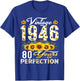 80 Year Old Vintage 1946 Sunflower 80th Birthday Women T-Shirt - T-Shirt | Royal