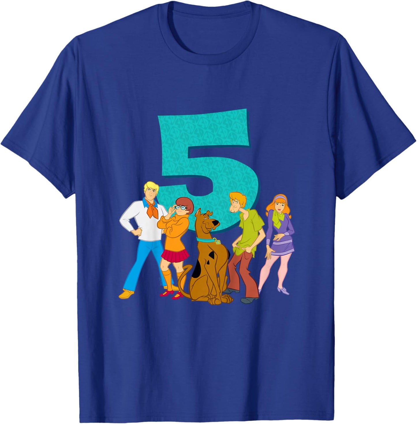 Kids Scooby-Doo 5th Birthday This Meddling Kid is 5 T-Shirt - T-Shirt | Royal