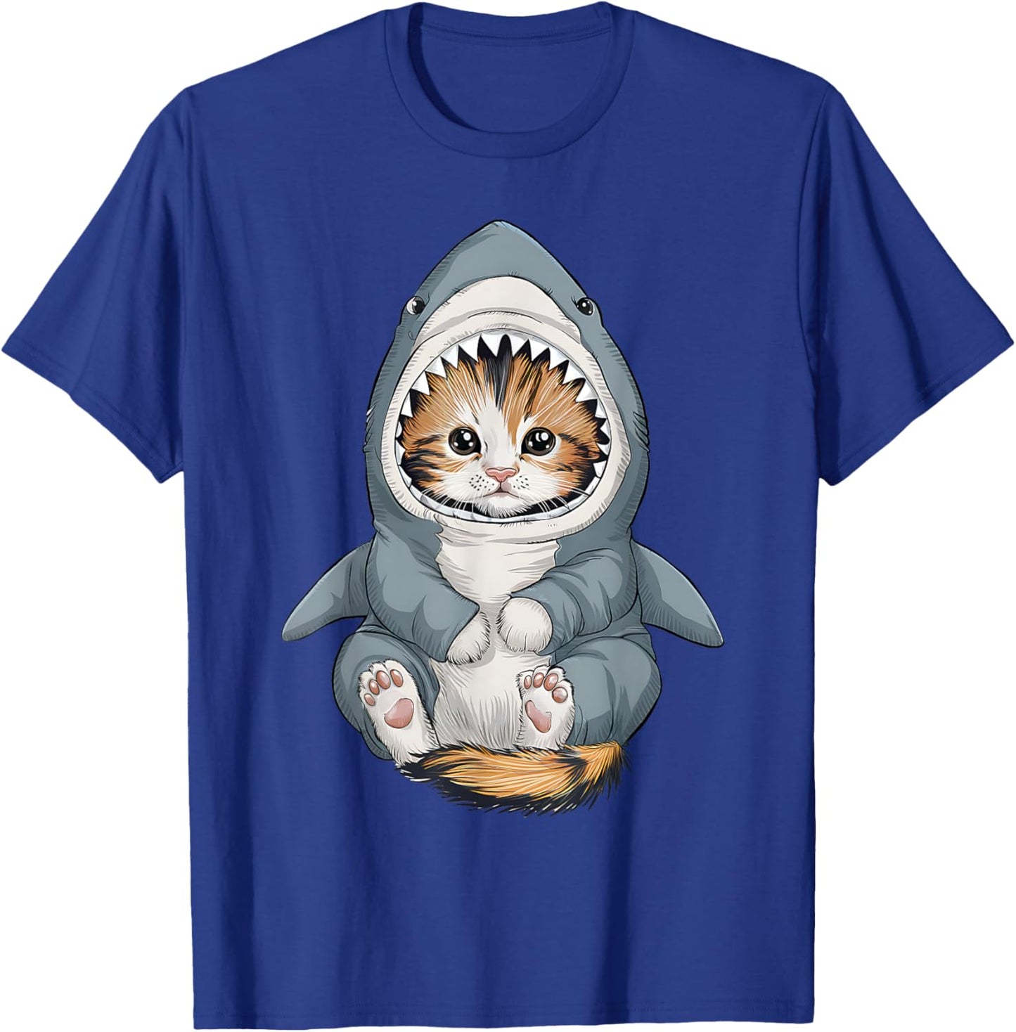 Cute Kitten in a Shark Costume Kitty My Cat is a Shark T-Shirt - T-Shirt | Royal