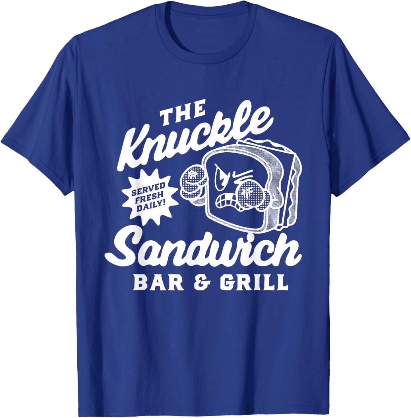 The Knuckle Sandwich Bar & Grill Fighting Joke Bar Humor T-Shirt - T-Shirt | Royal