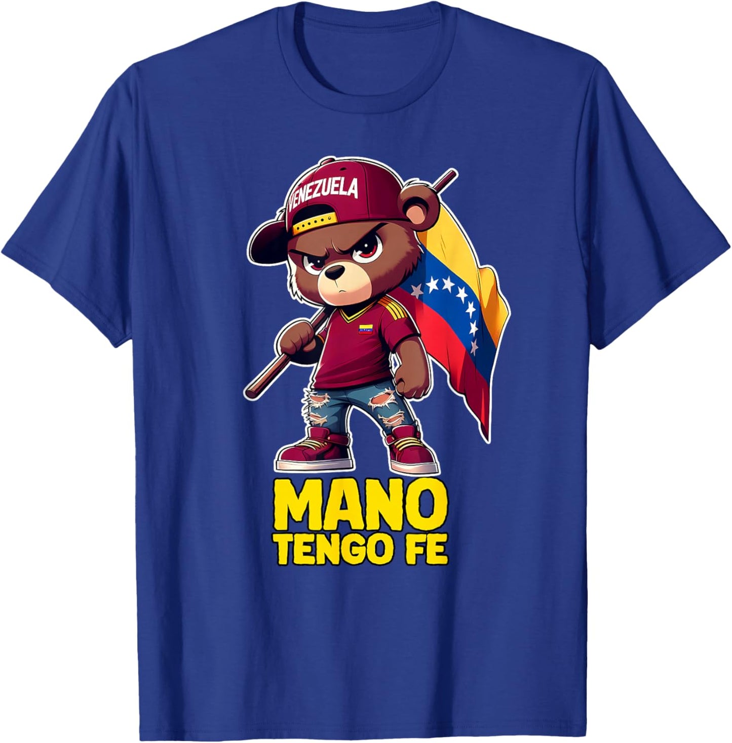 Vinotinto Venezuela Mano Tengo FE Shirt Teddy Bear T-Shirt - T-Shirt | Royal