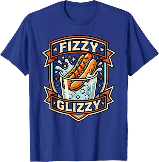 Fizzy Glizzy Funny Hot Dog Soda Food Humor T-Shirt - T-Shirt | Royal