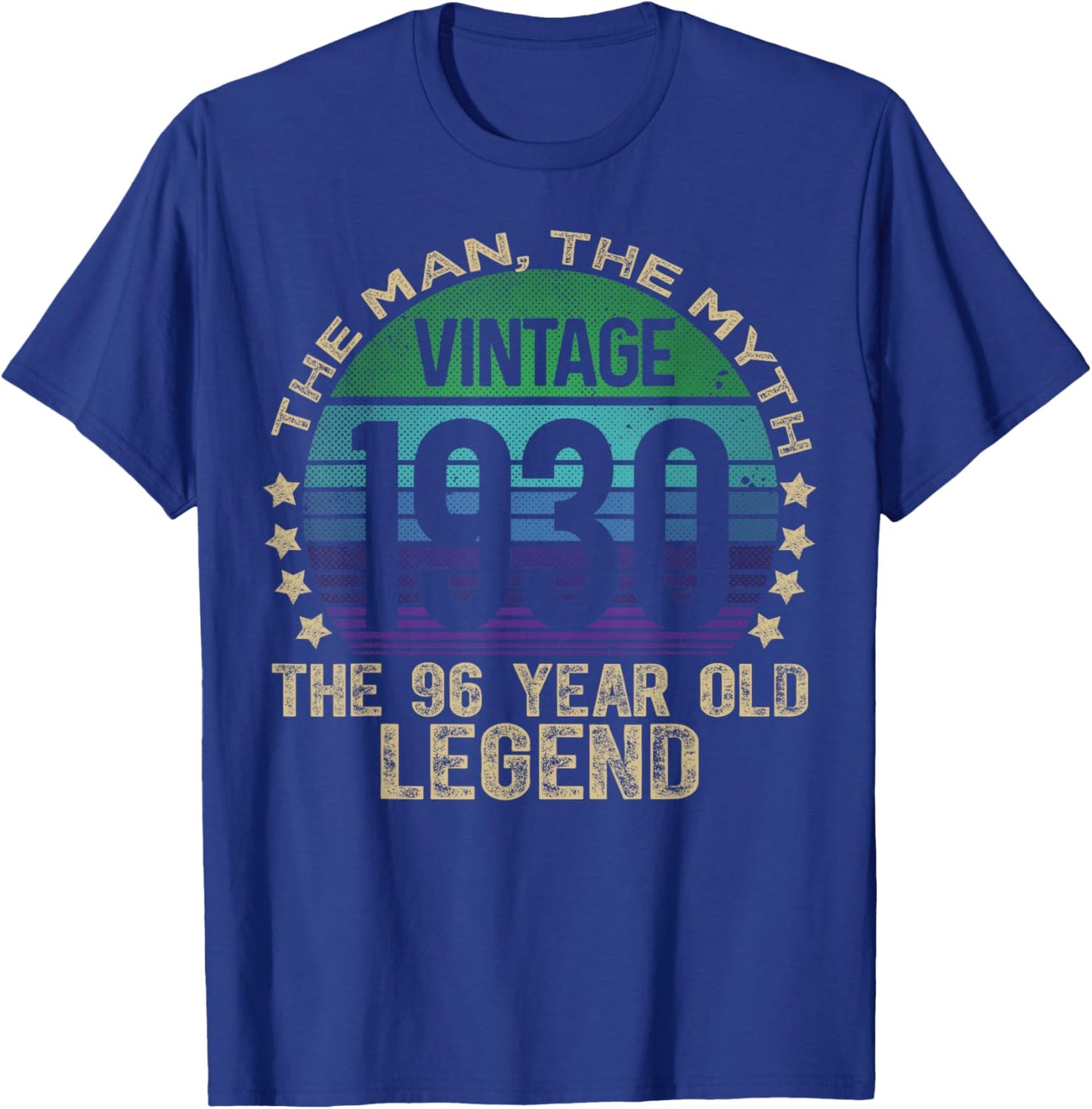 96 Year Old Gifts Vintage 1930 Limited Edition 96th Birthday T-Shirt - T-Shirt | Royal