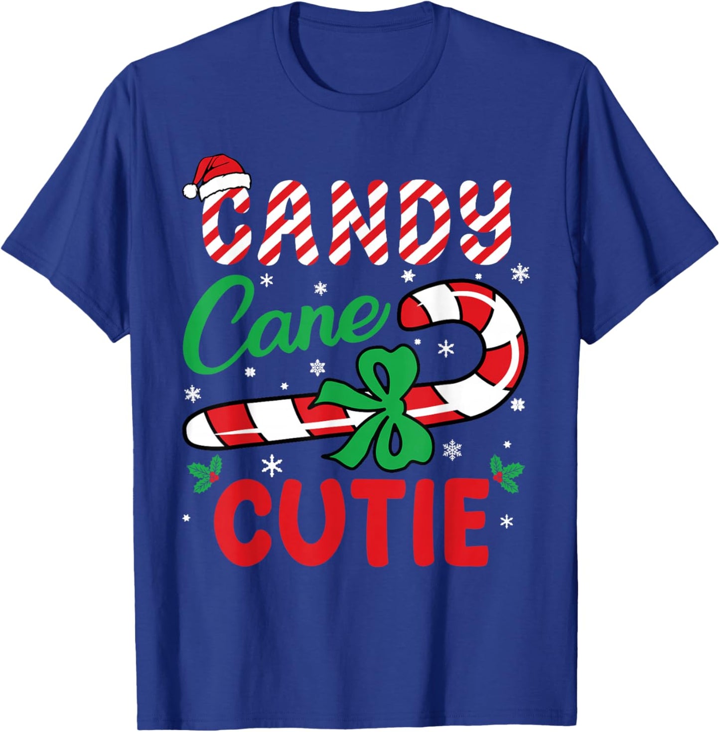 Candy Cane Cutie Funny Christmas Holiday Boys Toddlers Kids T-Shirt - T-Shirt | Royal