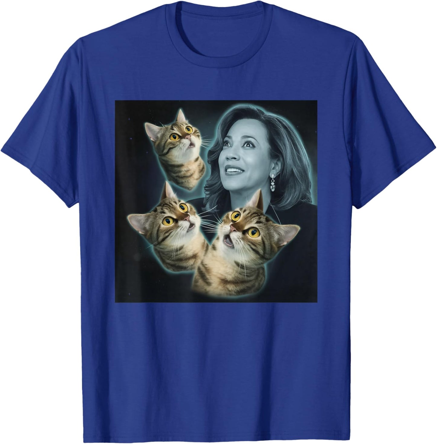 Three Cat Kamala Harris Funny Cats Lover Women T-Shirt - T-Shirt | Royal