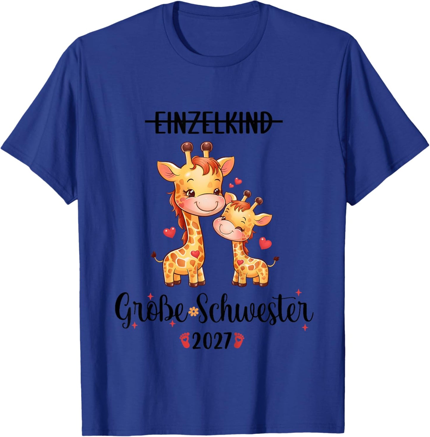 Kinder Große Schwester 2027 Einzelkind Big Sister 2027 T-Shirt - T-Shirt | Royal