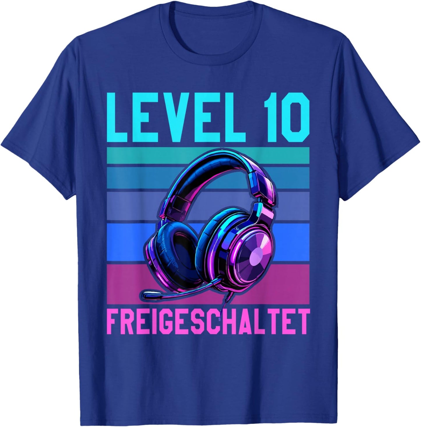 10. Geburtstag 2016 Junge Mädchen Gamer Level 10 Jahre T-Shirt - T-Shirt | Royal