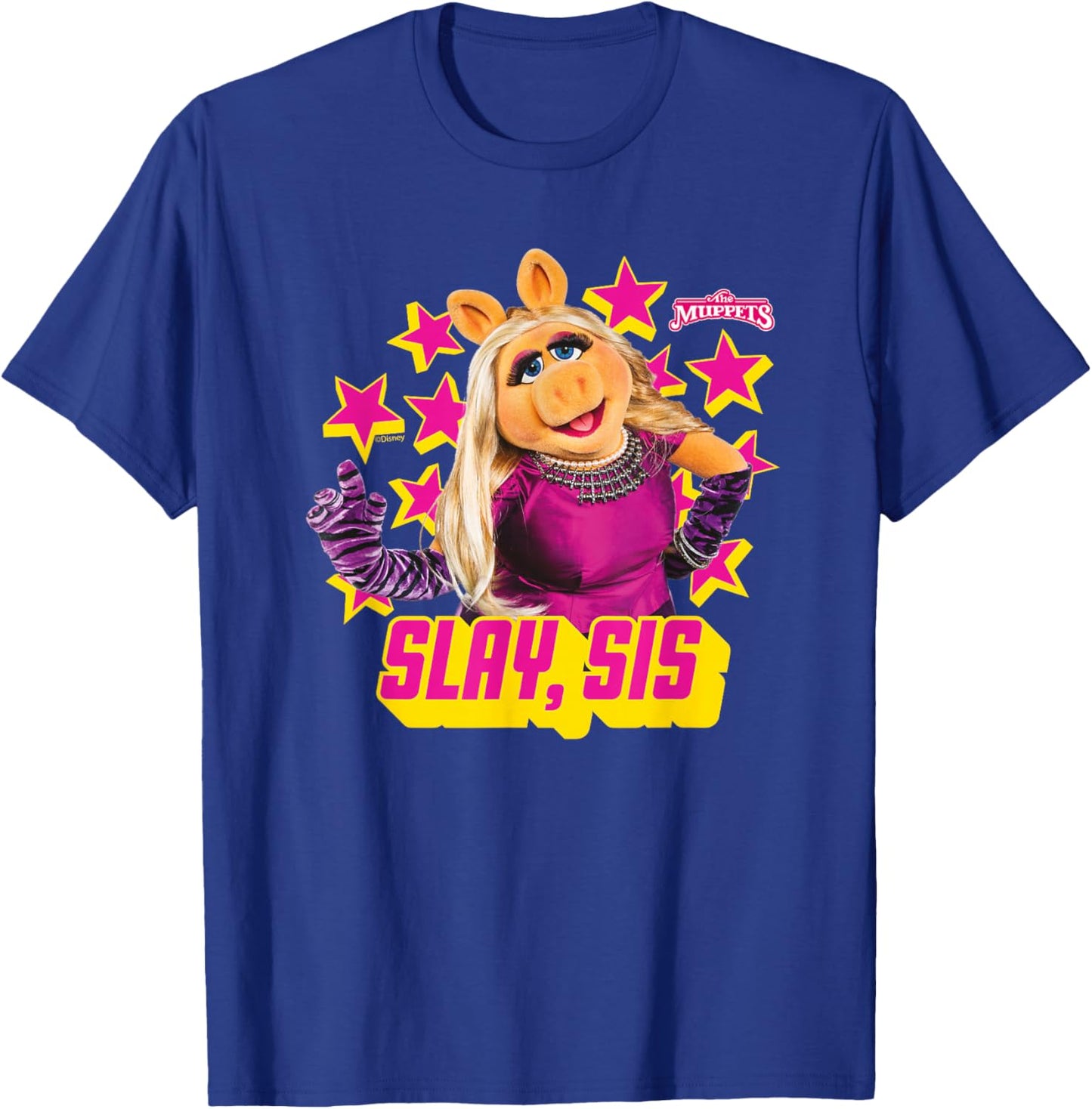 Disney The Muppets Miss Piggy Slay Sis Star T-Shirt - T-Shirt | Royal