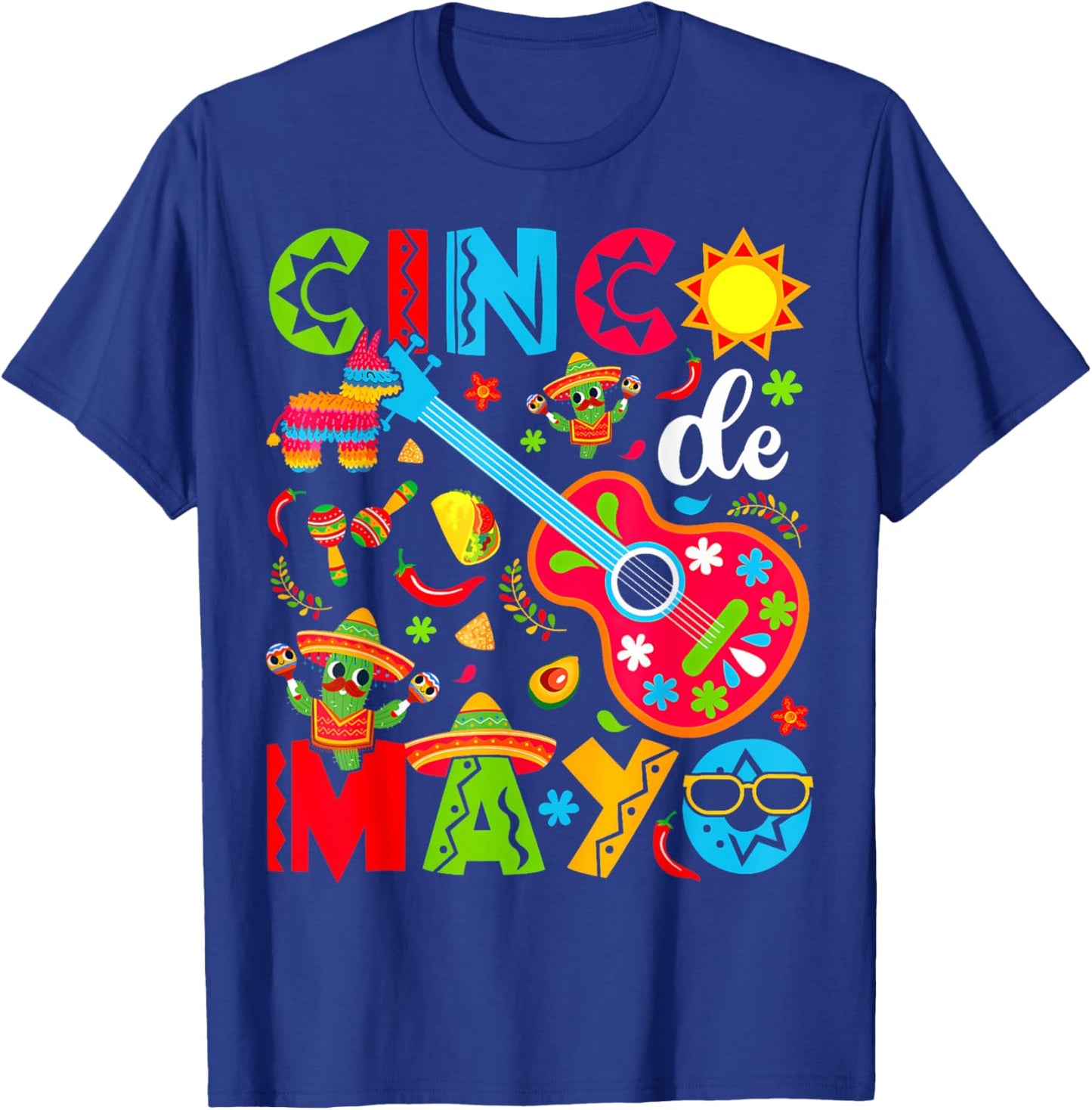 Cinco De Mayo Mexican Fiesta 5 De Mayo Women Men Girls T-Shirt - T-Shirt | Royal