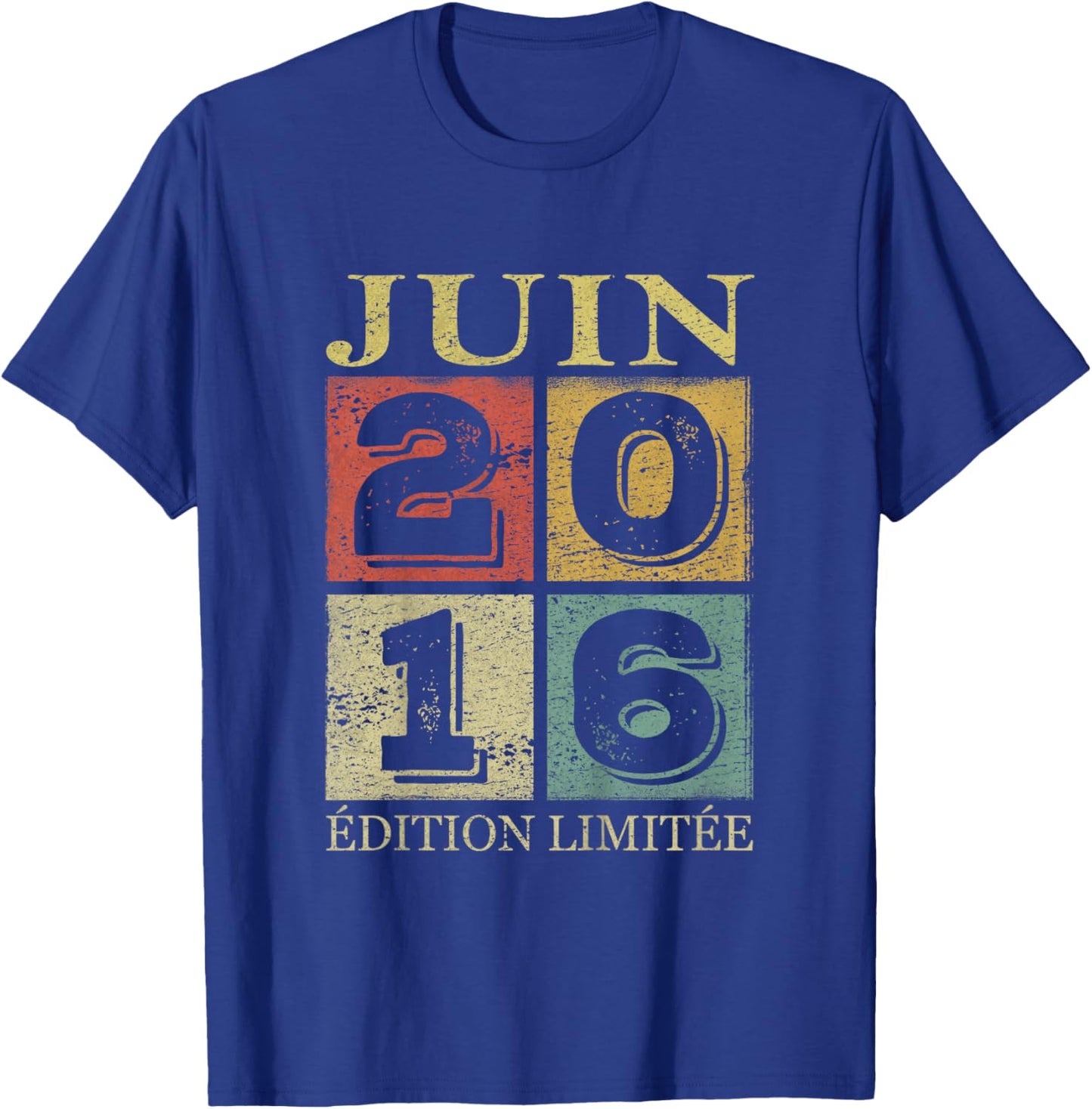 Enfant 10 Ans Garçon 2016 Anniversaire Juin 10 Ans Garçon 2016 T-Shirt - T-Shirt | Royal