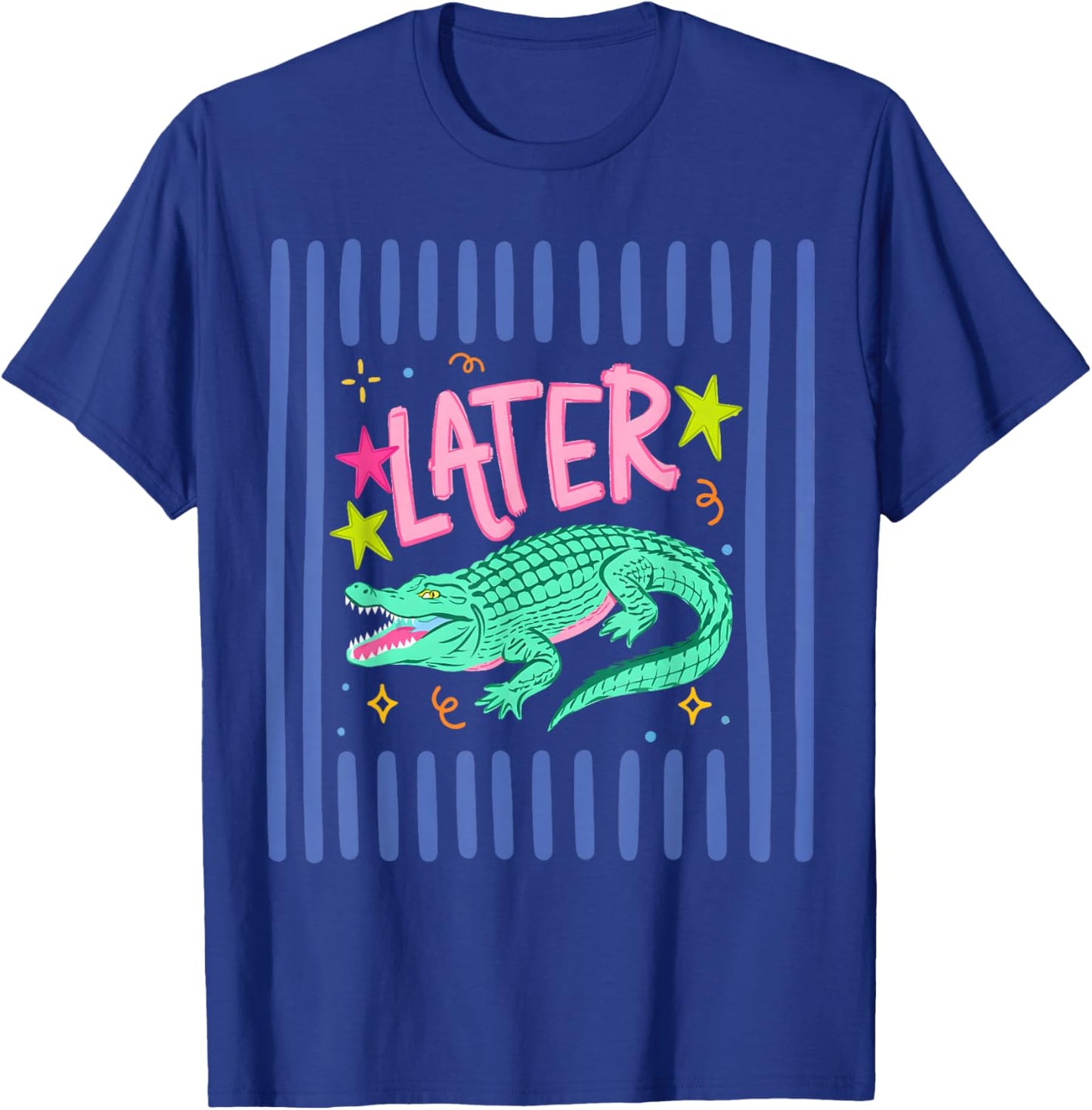 Later Gator Alligator Summer After A While Crocodile Teacher T-Shirt - T-Shirt | Royal