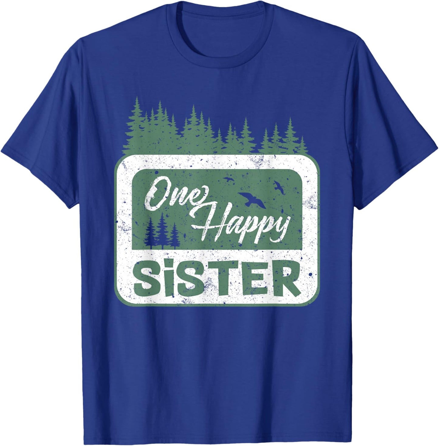 One Happy Sister Camper 1St Birthday Camping Bear T-Shirt - T-Shirt | Royal