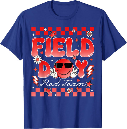 Kids Red Team Field Day Fun Day 2026 Teachers Students T-Shirt - T-Shirt | Royal
