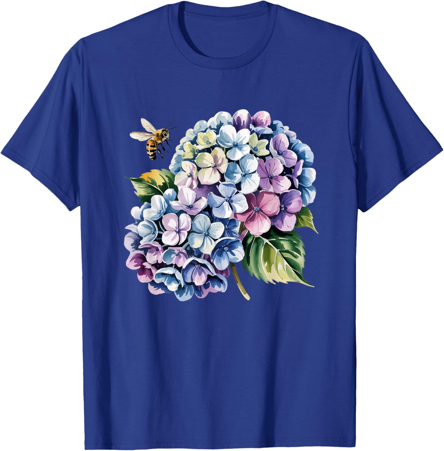 Blue Hydrangea Bouquet Design Flower Lovers and Hydrangea T-Shirt - T-Shirt | Royal