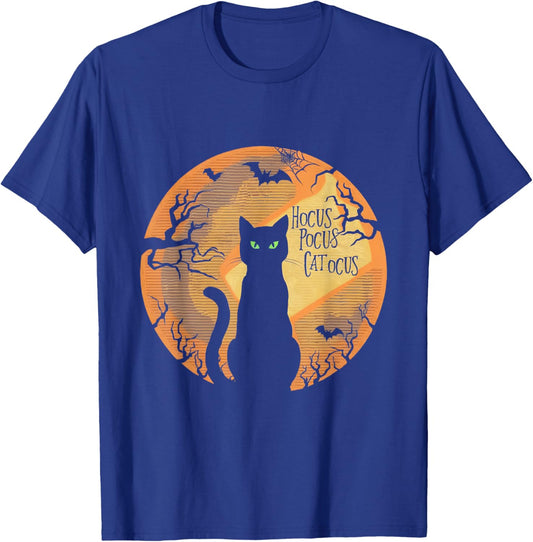 Hocus Pocus Catocus Halloween Black Cat Lover T-Shirt - T-Shirt | Royal