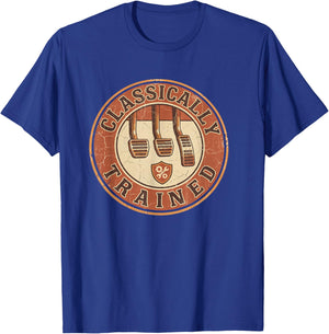Classically Trained Manual Car Pedals Funny Stick Shift T-Shirt - T-Shirt | Royal