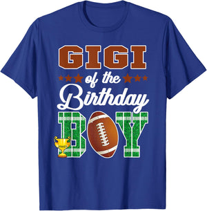Gigi Of The Birthday Boy Football Party Family Matching T-Shirt - T-Shirt | Royal