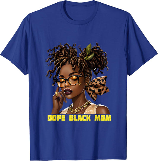 Afro Queen African Melanin Dope Black Mom Mama T-Shirt - T-Shirt | Royal