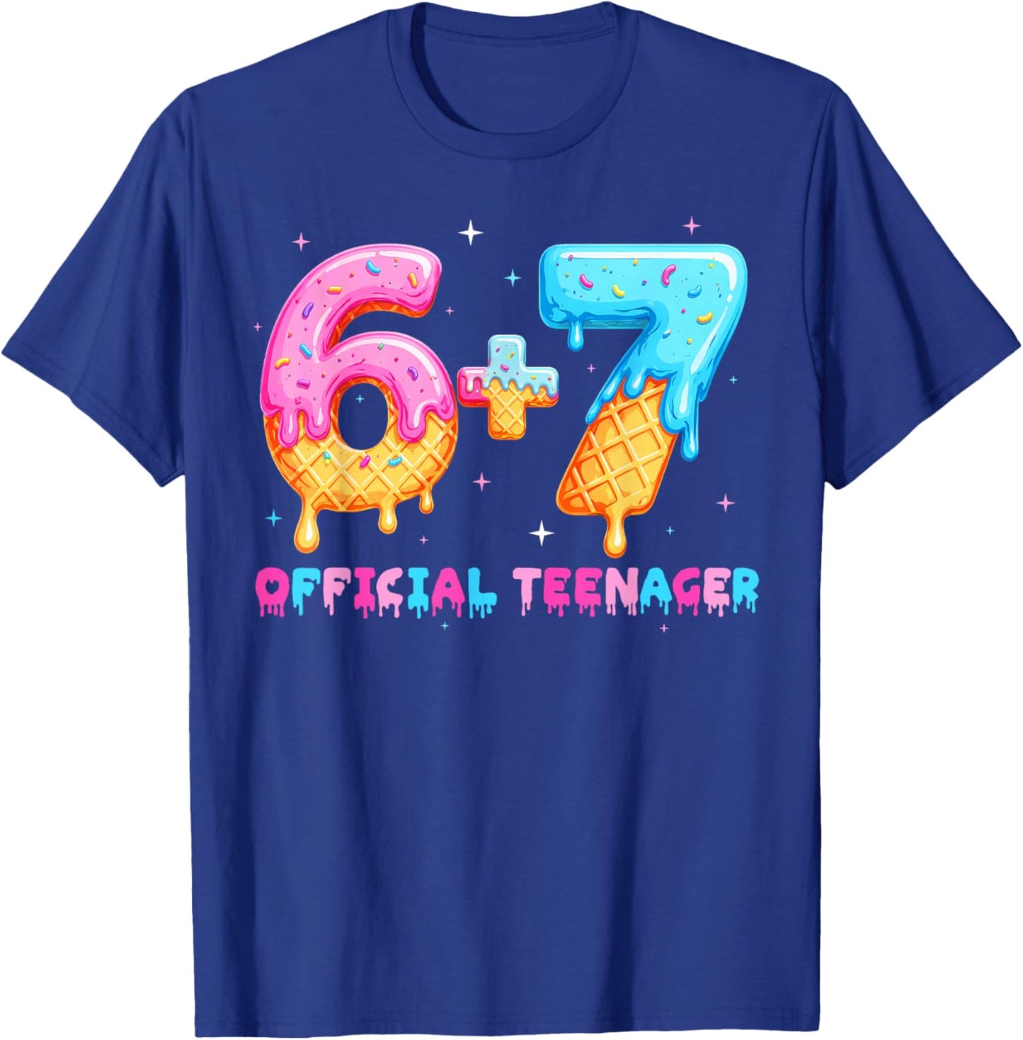 13th Birthday Official Teenager Six Seven Cream 67 Dripping T-Shirt - T-Shirt | Royal