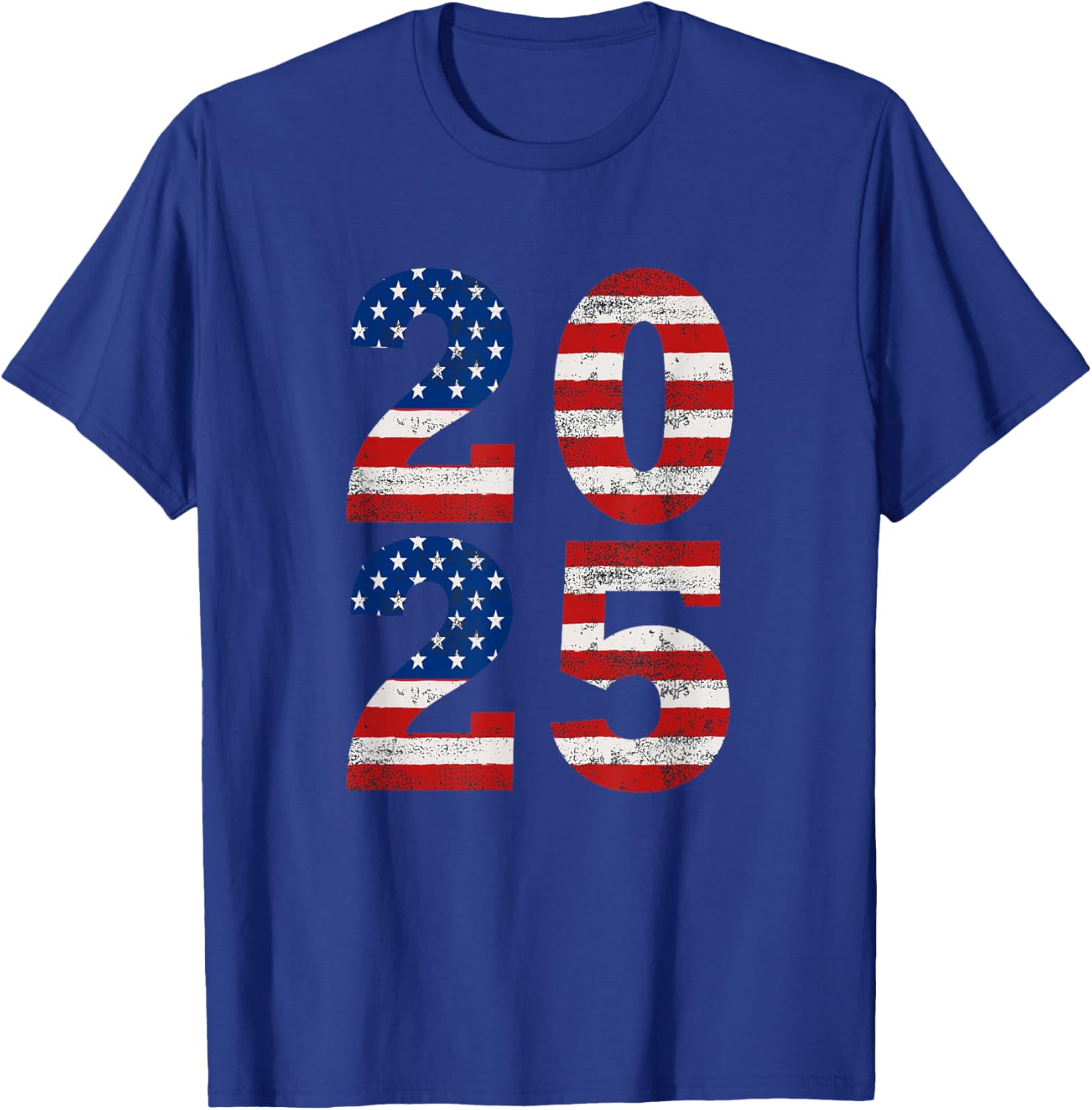 Classic Vintage 2025 American Flag 20 25 T-Shirt - T-Shirt | Royal
