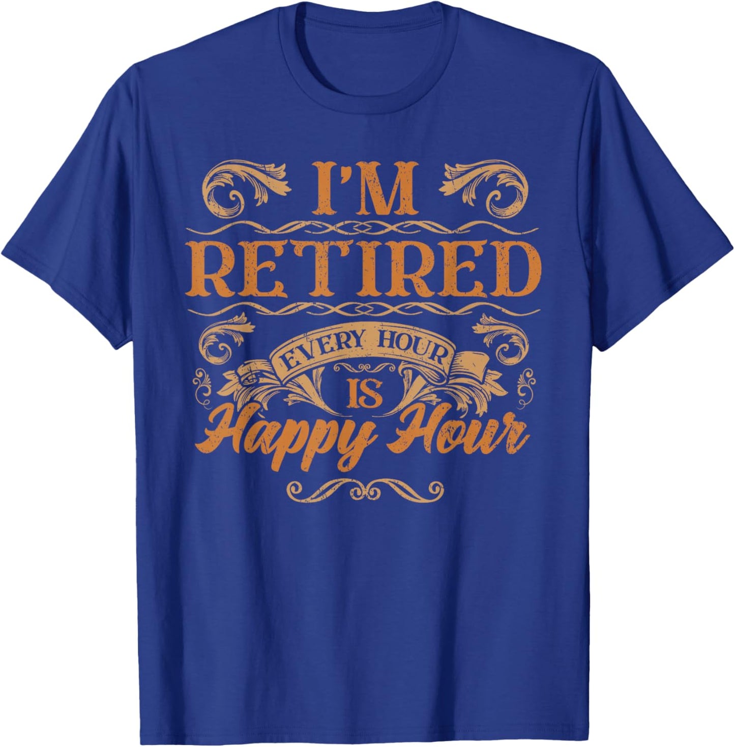 Funny Retired Men Women, Humor Retro Vintage Retirement 2025 T-Shirt - T-Shirt | Royal