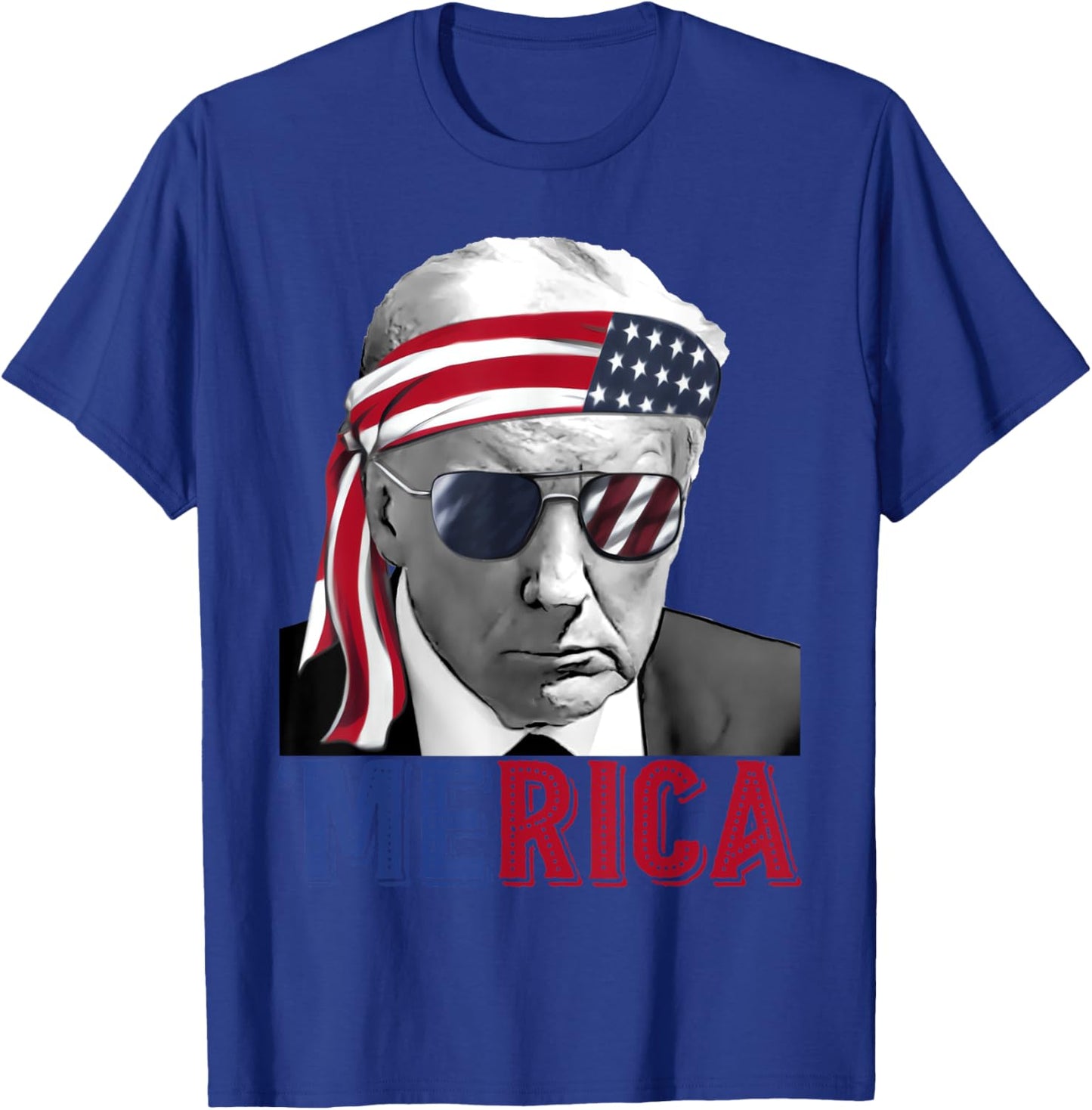 Happy 4th Of July 'MERICA TRUMP American Flag USA Women Girls Kids Men T-Shirt - T-Shirt | Royal