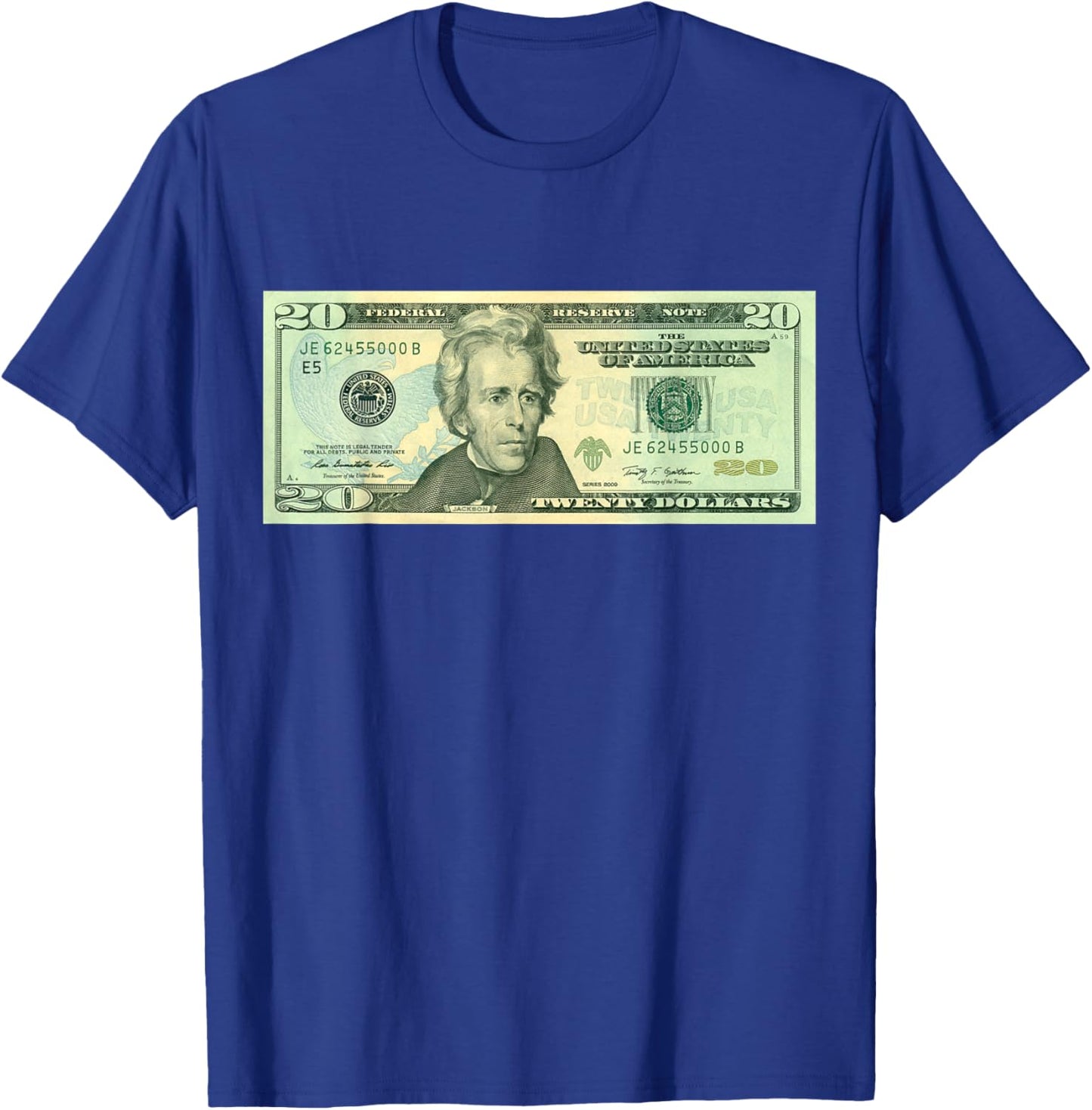 Official $20 Dollar Bill Vintage Money Design Cash Currency T-Shirt - T-Shirt | Royal