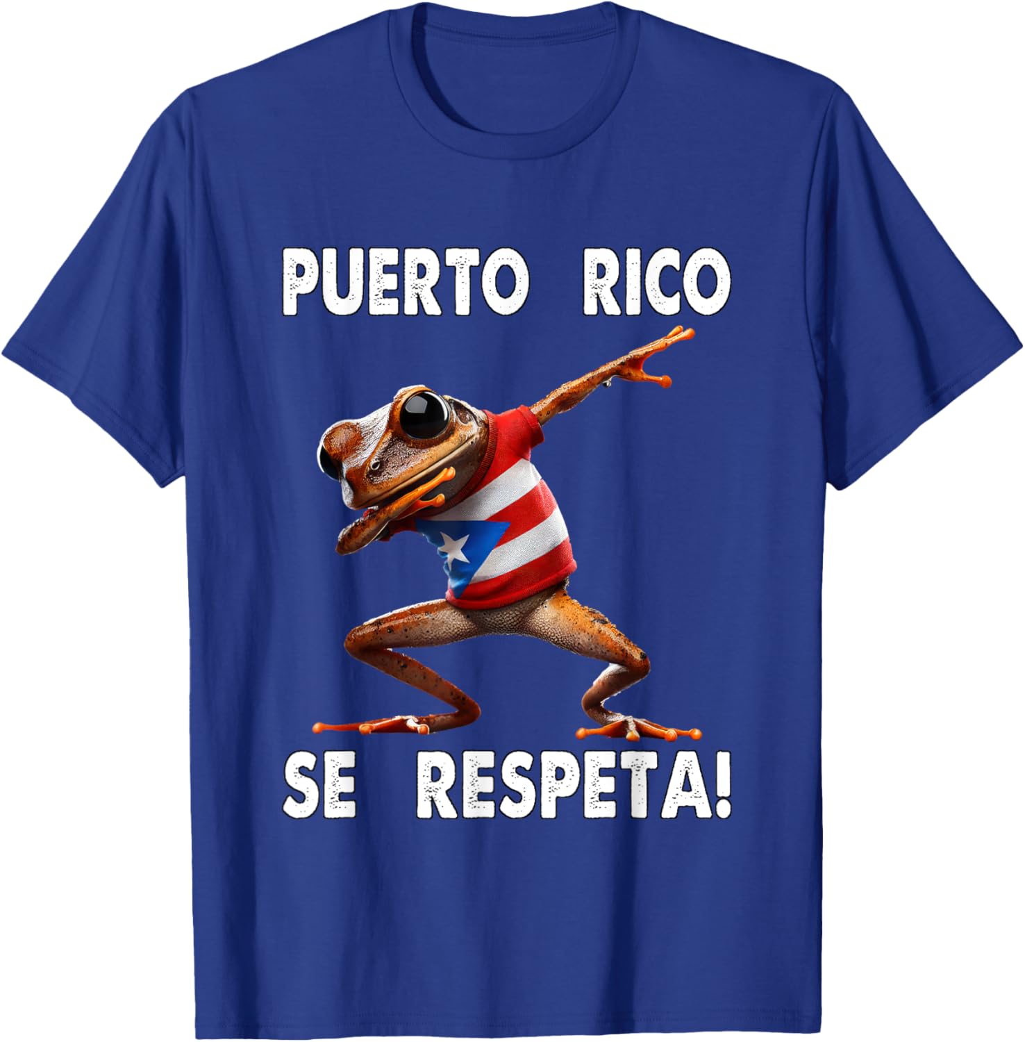 Puerto Rico Se Respeta Coqui Dab PR Flag Boricua T-Shirt - T-Shirt | Royal