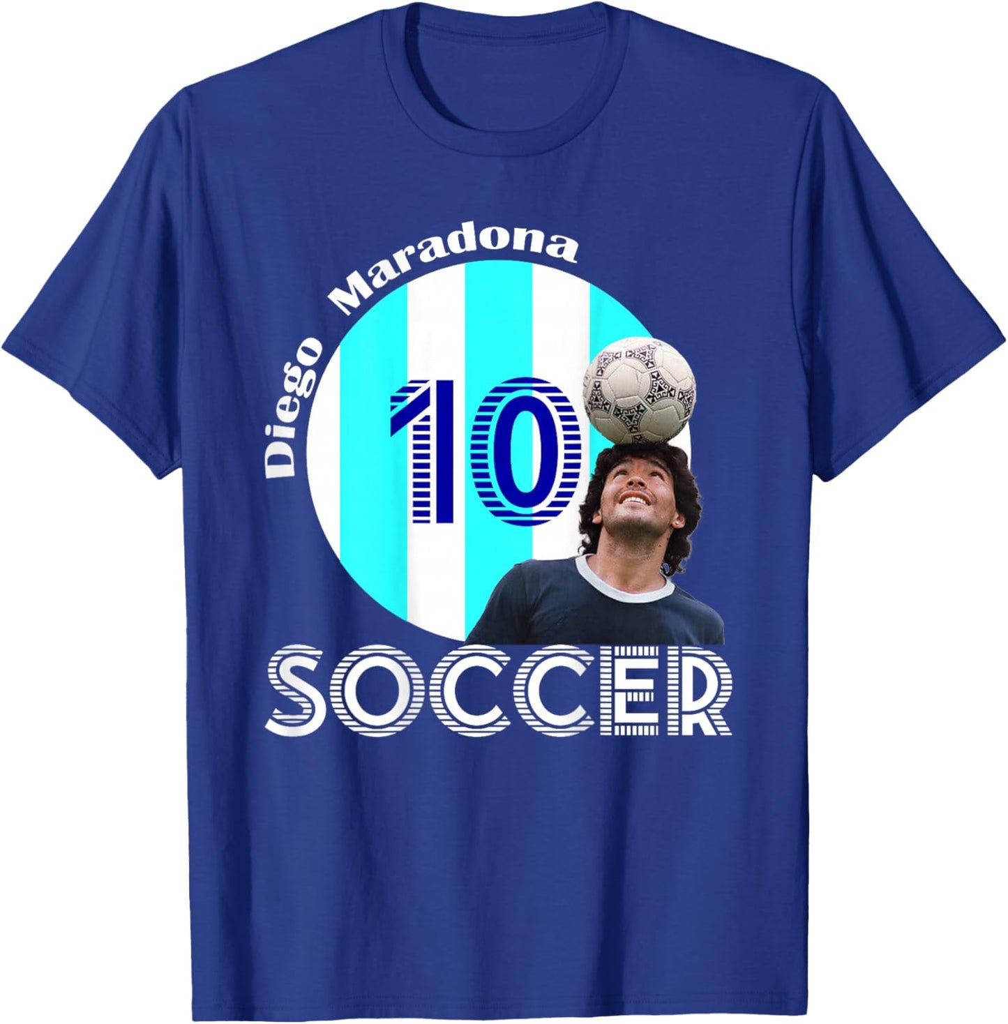 Diego Maradona_004_Back Printed T-Shirt - T-Shirt | Royal
