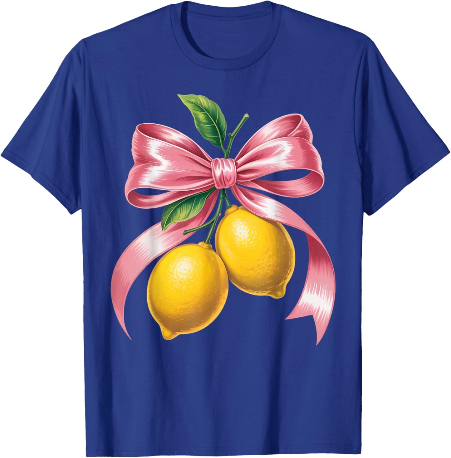 Lemonade Fruit Lovers Tropical Pink Coquette Ribbon Lemon T-Shirt - T-Shirt | Royal