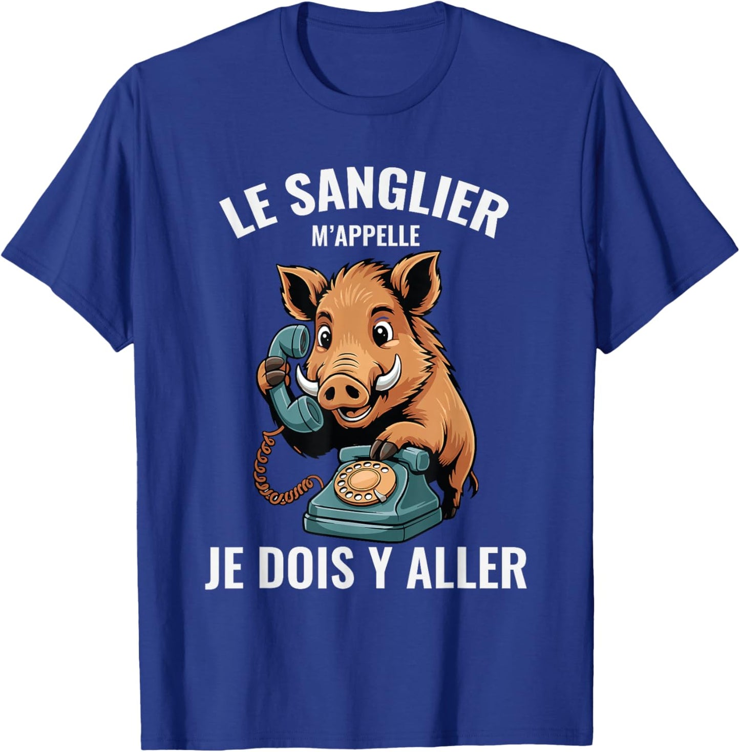 Funny Boar Man for Hunter Call Phone T-Shirt - T-Shirt | Royal