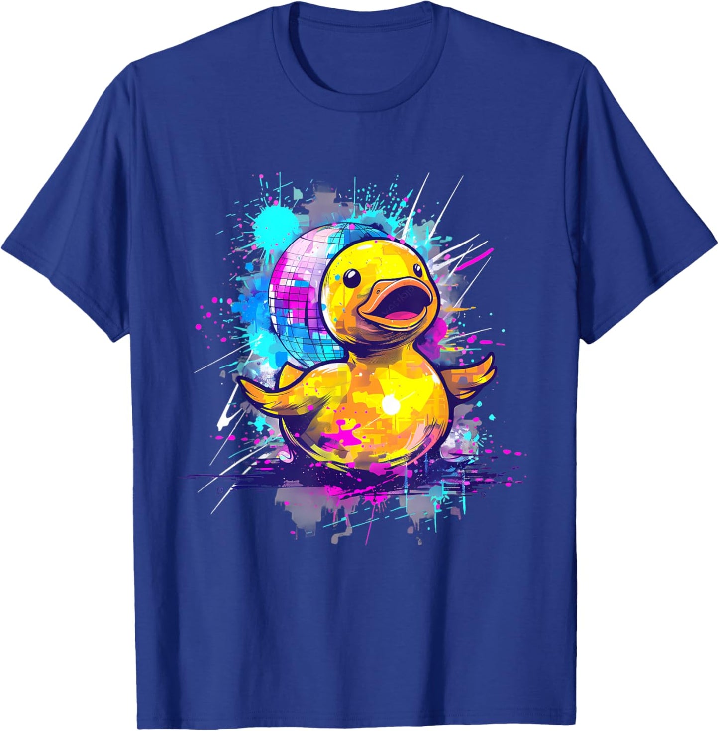 Rubber Duck Disco Rubber Duckie Rubber Duckling Watercolor T-Shirt - T-Shirt | Royal