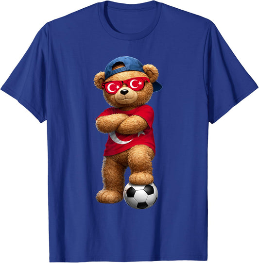 Turkish Flag Teddy Player Sports Outfit for Turkey T-Shirt - T-Shirt | Royal