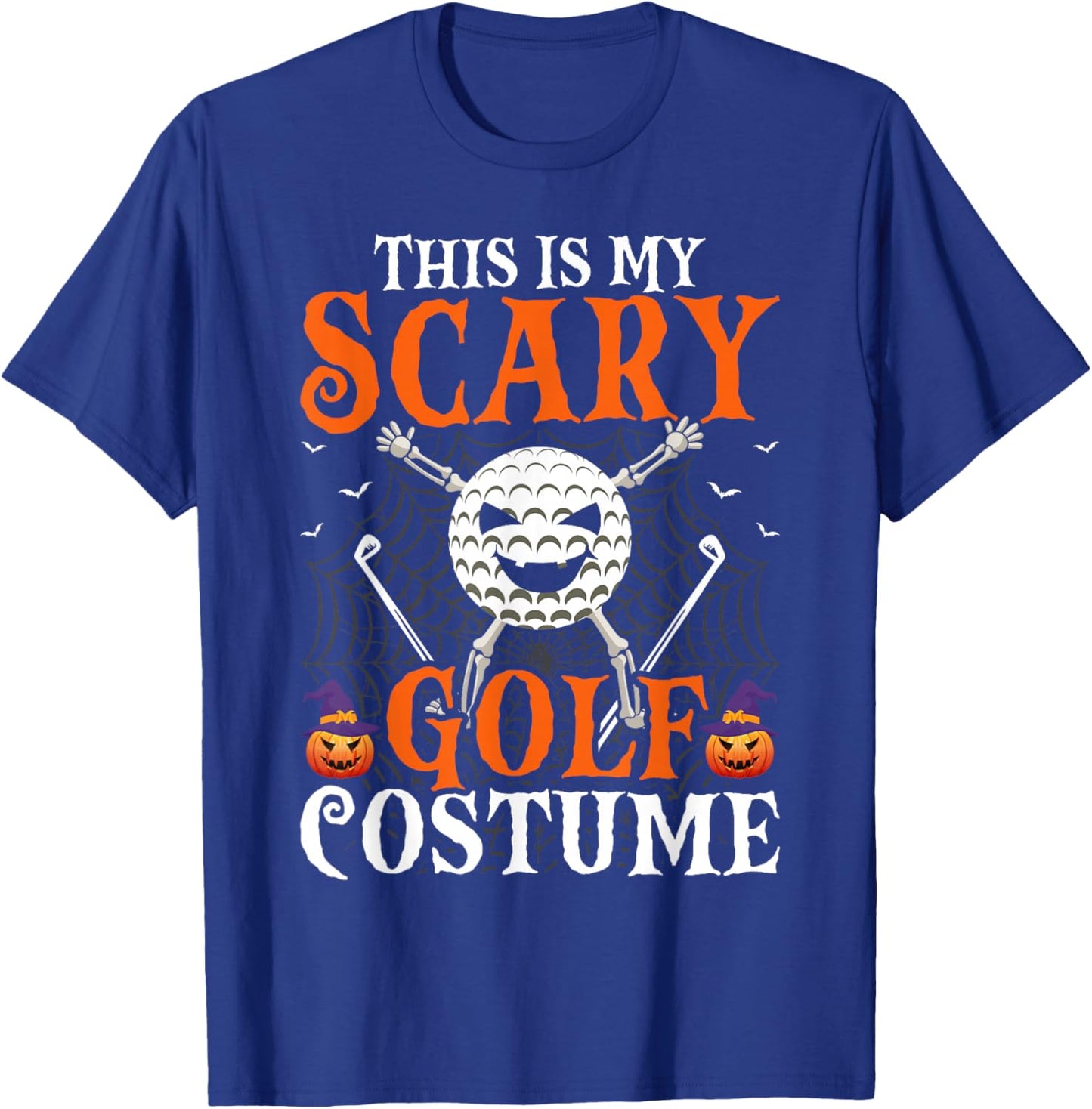 This Is My Scary Golf Costume Halloween Skeleton Lover T-Shirt - T-Shirt | Royal